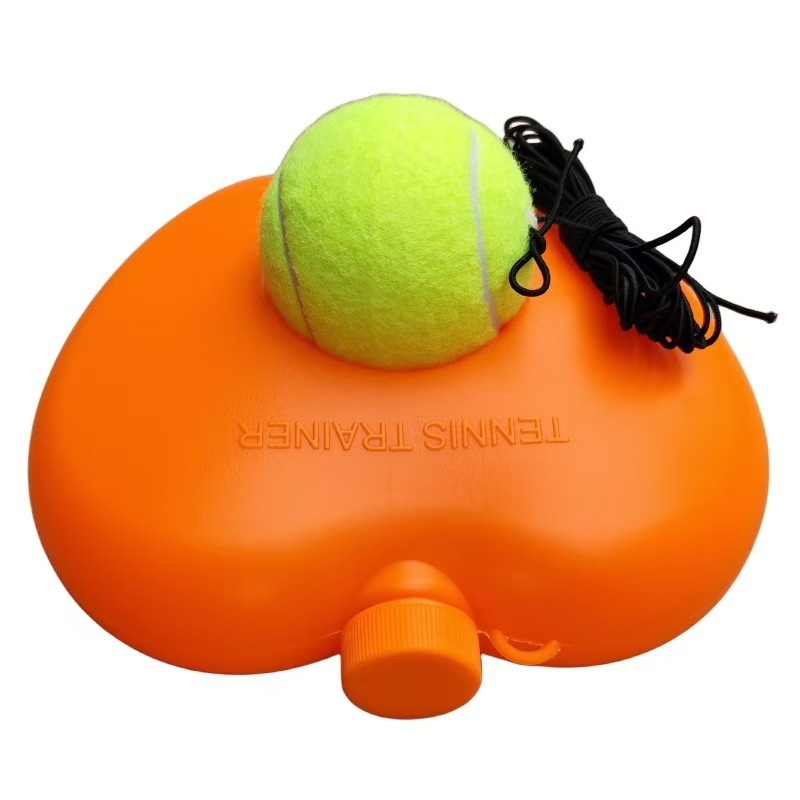 apple-shaped base orange + 1 tennis ball with string