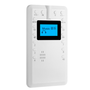เครื่องเล่น MP3 V209 8GB พร้อมฟังก์ชั่น FM พร้อมลำโพงบัตรเครดิตสไตล์หูฟังรวมอยู่ในการฟัง - Product Image 2