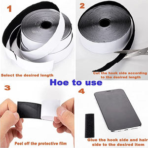 Gran oferta de pegatinas de sujeción autoadhesivas ecológicas, sujetadores de gancho y bucle suaves, adhesivo de sujeción de tela - Product Image 6