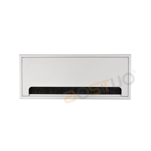 办公室工作站定制尺寸铝翻转线组织器盒桌面矩形电缆索环 - Product Image 2