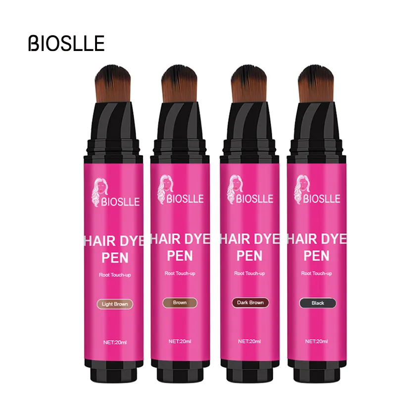 BIOSLLE Private Label Hair Dye Stick Touch Up Root Concealer Black Dark Brown Brown Natural Hair Dye Brush Pen