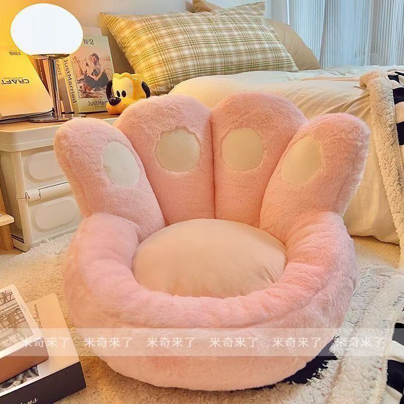 เบาะรองนั่งรูปอุ้งเท้าแมว สีชมพูซากุระ