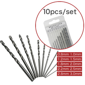10Pcs 0.8-3.0mm HSS Twist <strong>Drill</strong> <strong>Bit</strong> <strong>Set</strong> for Rotary Tool Straight Shank Mini <strong>Drill</strong> <strong>Bit</strong> <strong>Set</strong> Hand Tools - Product Image 6