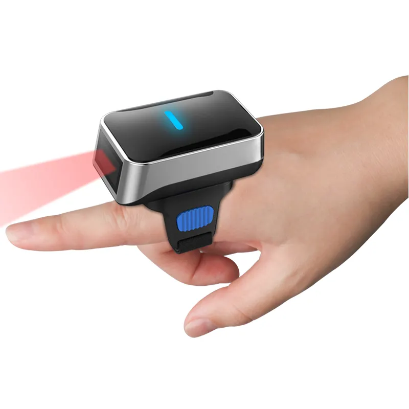 Dyscan 1D Ring Wireless Barcode Scanner Compatible with Bluetooth for Inventory  Image Reader for Tablet iPhone iPad Android iOS