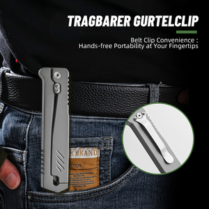 Hot SKD-11Stainless thép trọng lực bỏ túi dao sắc nét cơ khí dao dành cho người lớn quốc phòng dao với vành đai di động Clip - Product Image 3