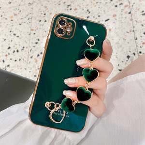 מארז עבור Redmi Electroplated יד שרשרת אהבת לב טלפון מקרה