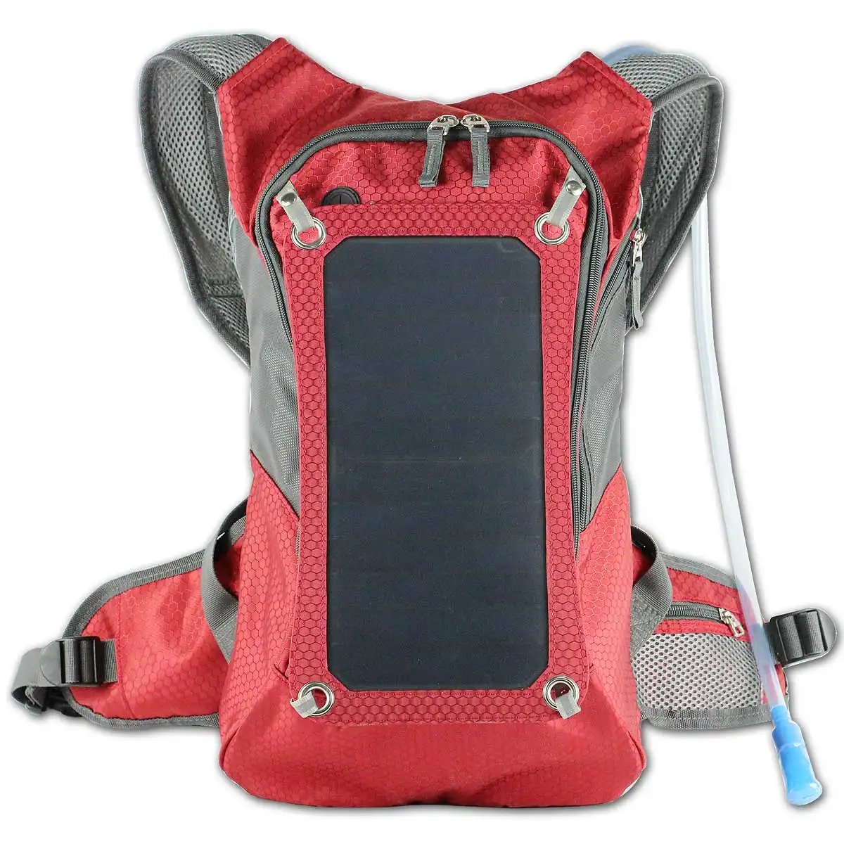 Mochila deportiva con carga de energía de Panel Solar, bolsas de pesca antirrobo, Panel Solar para mochila, mochila de hidratación solar