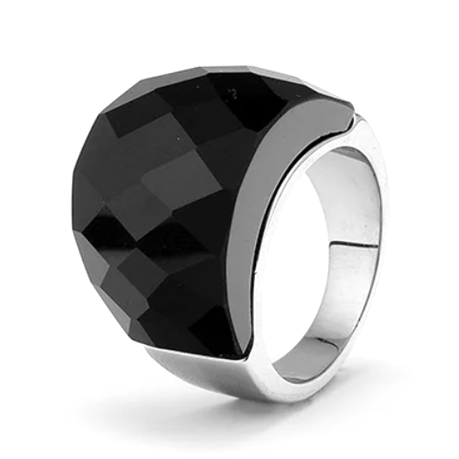 Gemme noire en acier