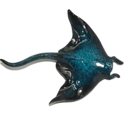 Realistic home ornament marine animal manta ray devilfish sea statue resin craft