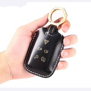 New Square Leather Car <strong>Key</strong> Accessories for Land Rover <strong>Jaguar</strong> <strong>Key</strong> case Cover with Keychain Customised Number - Product Image 6