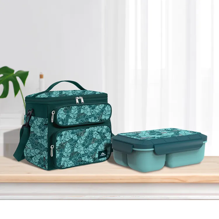 3 Compartment Food Container Reusable Food Storage Box Carry-all Lunch Box Bento