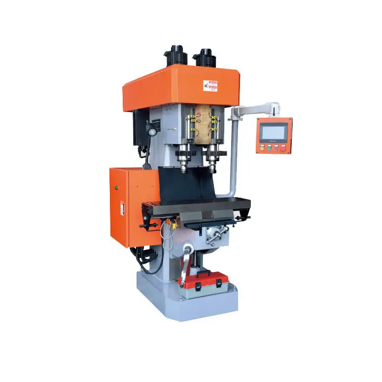 Car spares hardware mill double spindle compound auto bench drilling and tapping machine
