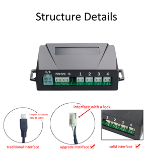 Pantalla LED Sistema de sensores de estacionamiento de automóviles 4 sensores Detector de radar de ayuda de marcha atrás Sensor de estacionamiento trasero delantero - Product Image 4