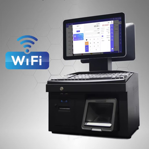 Terminal POS de PC dual con pantalla táctil de 14 pulgadas, caja registradora, todo en uno, sistemas POS, impresora de escáner, NFC, pago de supermercado - Product Image 5