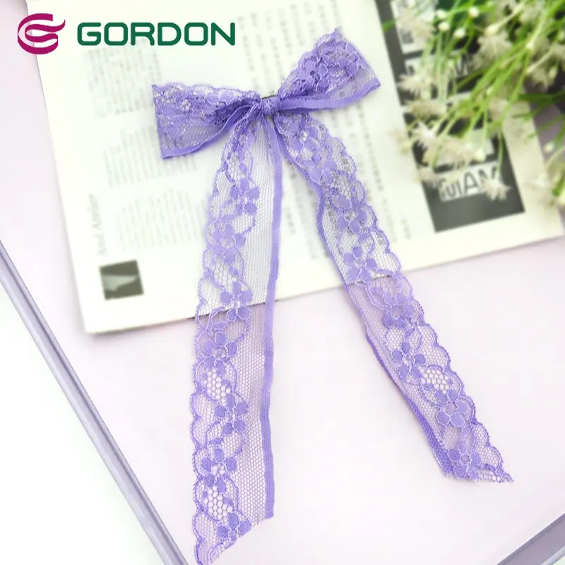 Gordon Ribbons Sweet Butterfly Organza Hair Bow Accesorios para el cabello para mujeres Baby Girl Hair Tie Decoración