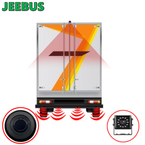 I sensori di parcheggio per auto di riserva per camion pesanti 14 pezzi rilevano il sistema di punti ciechi a ostacoli con Kit telecamera di retromarcia da 7" - Product Image 2