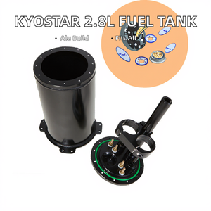Kyostarユニバーサル2.8Lアルミニウム燃料サージタンクツイン40 mm燃料ポンプ8ANポート自動車対応 - Product Image 2
