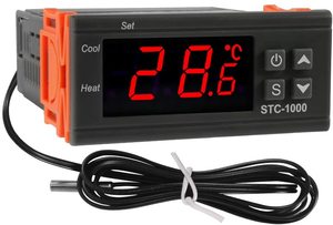 Termostato STC-1000 controlador de temperatura Digital, Sensor impermeable de 110V, 1M, relé de Control de temperatura LED de refrigeración de calefacción