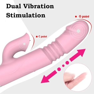 Tavşan vibratör 2 in 1 dil yalama vibratör kadınlar için klitoral stimülatörü yetişkin seks oyuncak AV değnek vibratör seks oyuncakları kadın için - Product Image 6