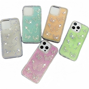 新製品のアイデアiPhone16 Plus/XRケース用3D透明バタフライデザインTPU電話シェル - Product Image 1