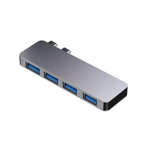 Çift USB C yerleştirme istasyonu 4 port USB3.0 Thunderbolt 3 tip C MacBook için Hub Pro hava - Product Image 5