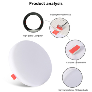Indoor Panel Lighting <strong>Led</strong> Panel Light Adjustable Recessed Mounted Frameless Round 10w 15w 22w 30w Contemporary 80 2 Years 100 - Product Image 2