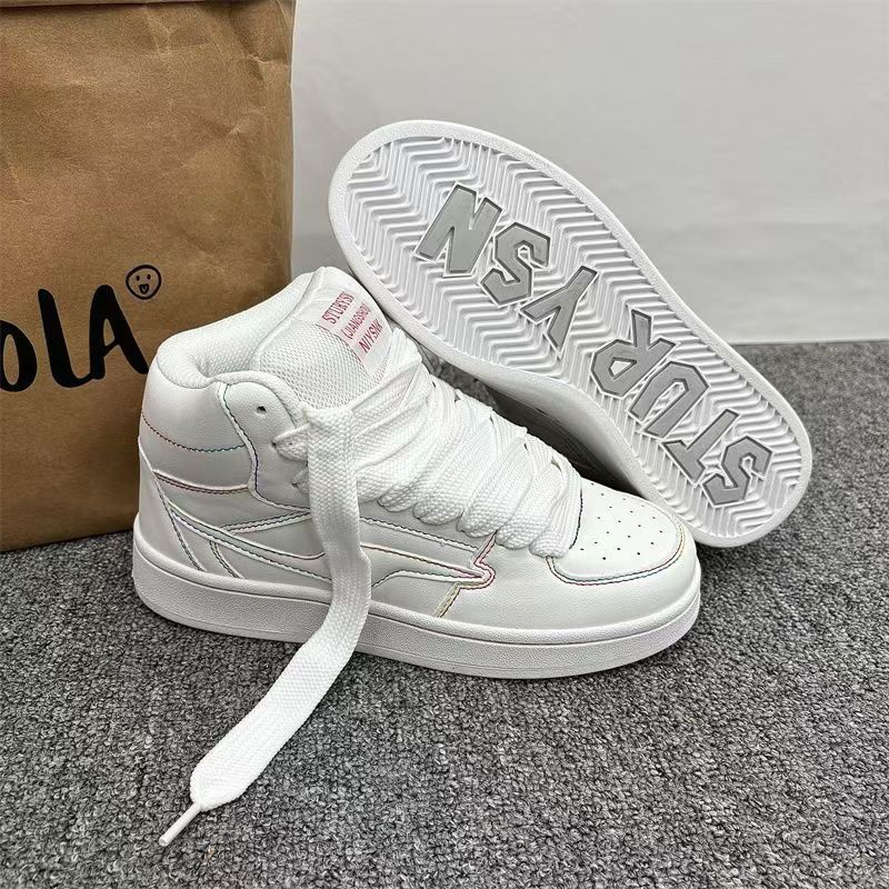 Zapatillas altas arcoiris blanco