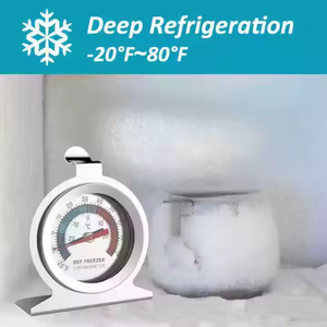 Customizable 2\&quot; Stainless Steel Dial Home Thermometer Red <strong>Indicator</strong> <strong>Temperature</strong> <strong>Controller</strong> for Freezers Refrigerators OEM - Product Image 2