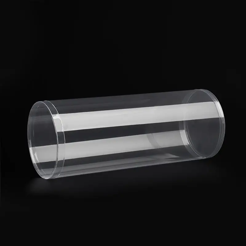 Embalagem de caixa plástica para cilindro de tubo redondo de PVC transparente por atacado do fabricante
