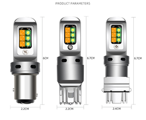 KEBOSIED araba LED fren işığı iki renkli ışık 12SMD 3535 dönüş sinyali canbus anti-strobe 3157 1157 7440 - Product Image 3
