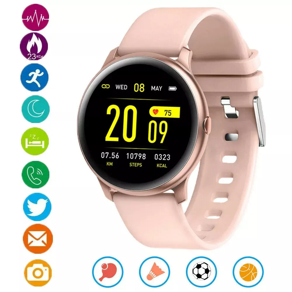 2022 KW19 Pro ใหม่สีชมพู Smartwatch โทรศัพท์มือถือกันน้ำกีฬานาฬิกาสมาร์ทความดันโลหิต