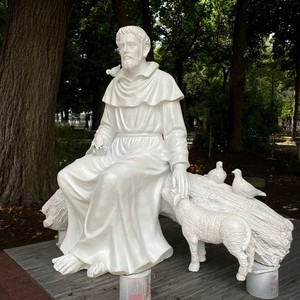 Design Outdoor Decor Custom Life Size <strong>St</strong> Francis Statue Fiberglass Resin Religious Statues - Product Image 2