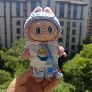 חם למכירה lububu פלסטיק בובות בגדי בד קישוט בעבודת יד סוודרים בד קישוט בעבודת יד סוודרים