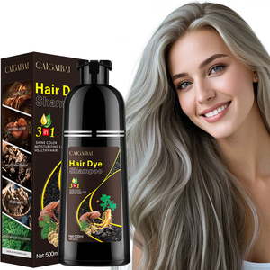 Profesyonel 500ml Salon rengi uzun ömürlü organik doğal metalik gri kalıcı gümüş gri kül saç boyası renk şampuan