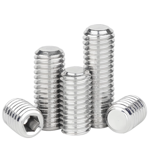 Asme Unc Unf 4 #-40 6 #-32 1/2-13 1/4-20 3/8-16不锈钢细齿六角套筒开槽平头无头固定螺钉 - Product Image 5