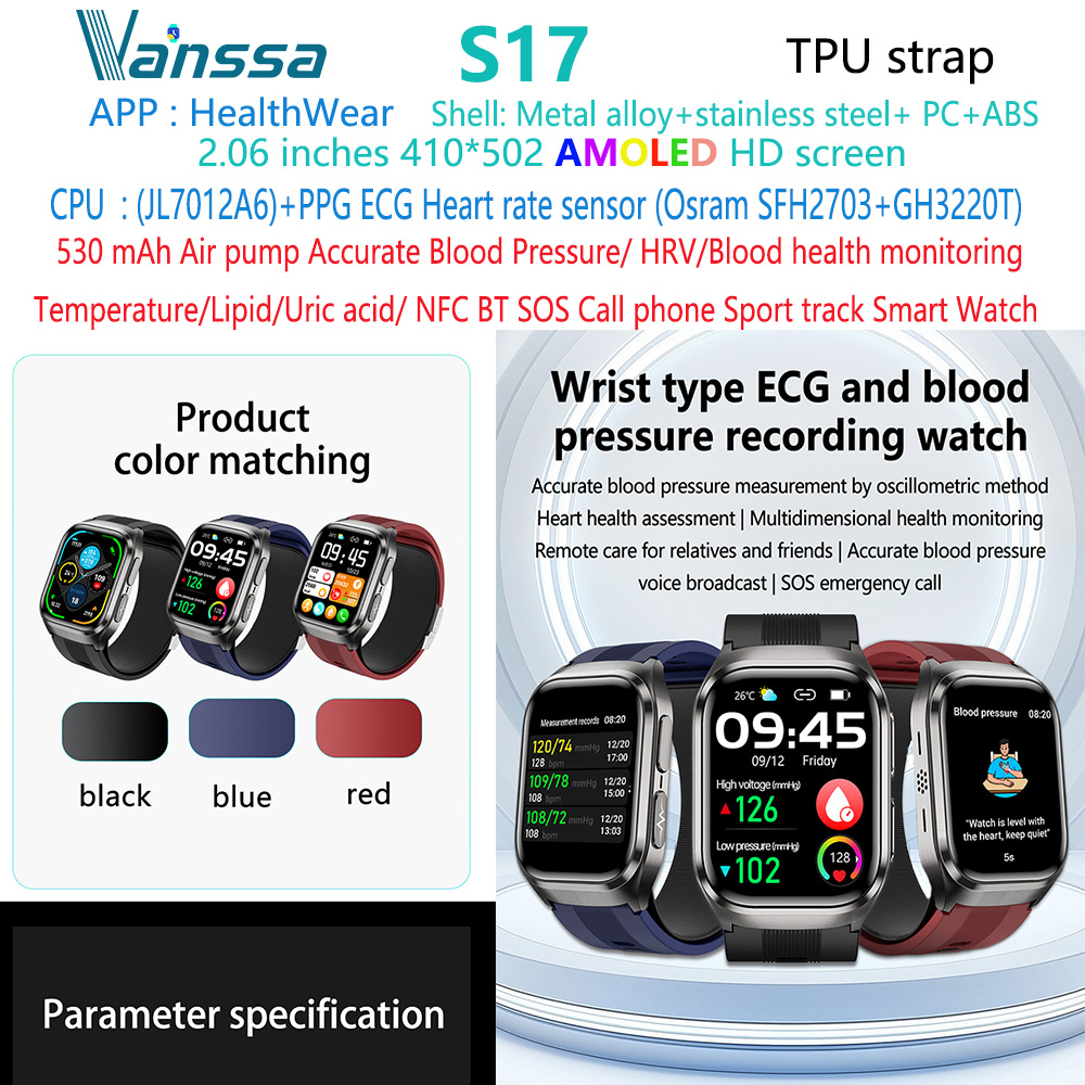 S17-Reloj-inteligente-de-salud-con-ECG-y-monitor-de-presión-arterial