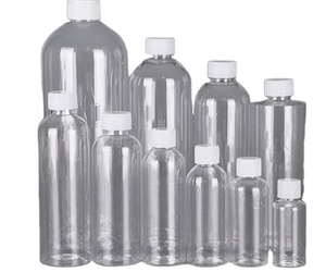 Çevre dostu 100ml 250ml 300ml 350ml 400ml PP Cap vida Top ile benzersiz yuvarlak şekil PET suyu şişeleri - Product Image 1