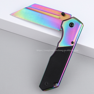 Titan mạ G10 xử lý gấp Dao Bỏ Túi tùy chỉnh OEM chiến thuật dao thép không gỉ trong màu sắc - Product Image 3