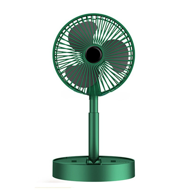 พัดลมชาร์จไฟได้สีเขียว