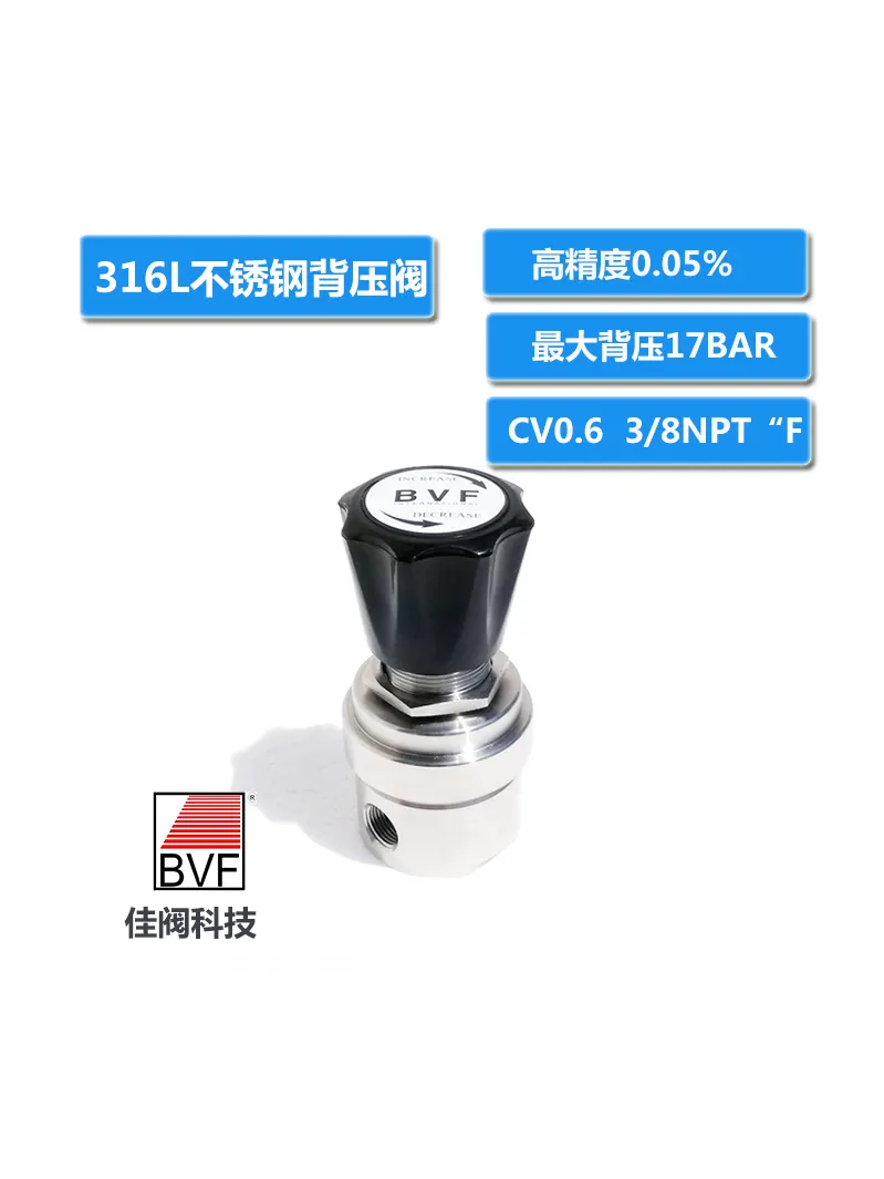 Chất lượng cao bp8 PTFE cực kỳ chính xác trở lại điều chỉnh áp suất với áp suất cao giảm công suất