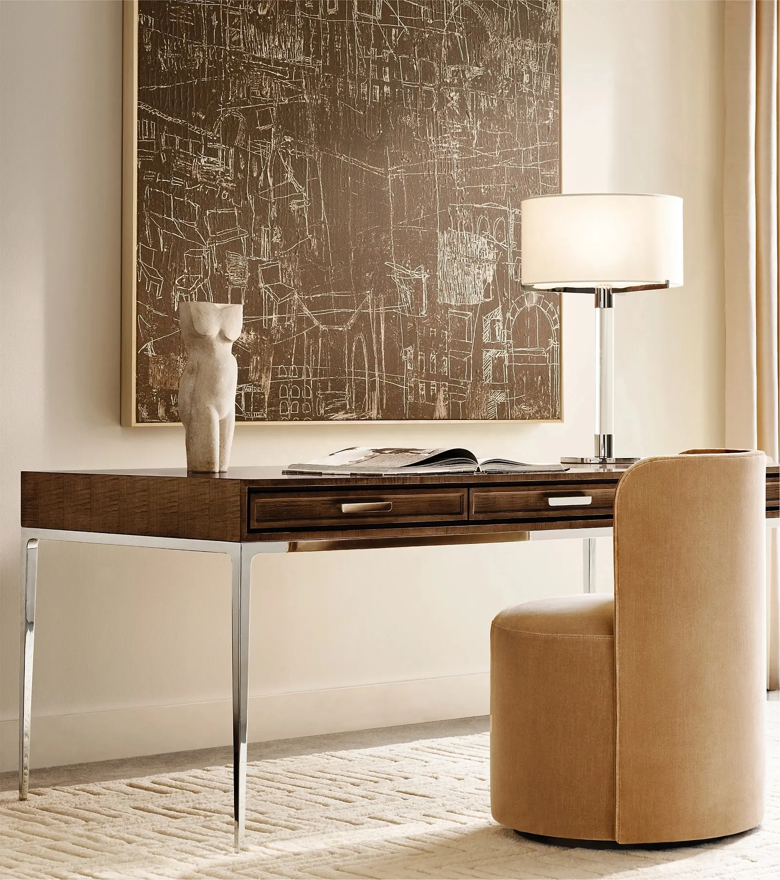 Bureau de luxe moderne et minimaliste benoit table de bureau en bois massif sycomore chambre à coucher bureau hôtel table d'écriture mobilier de bureau