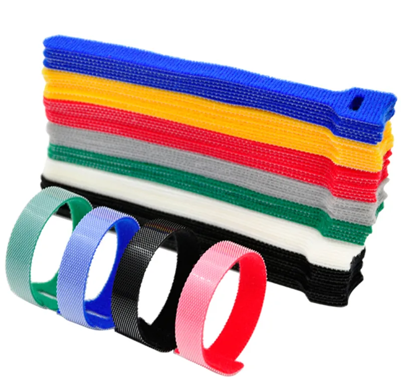 ربطات كبل Velcroes مخصصة بشعار العلامة التجارية المطبوع وحزام حلقة