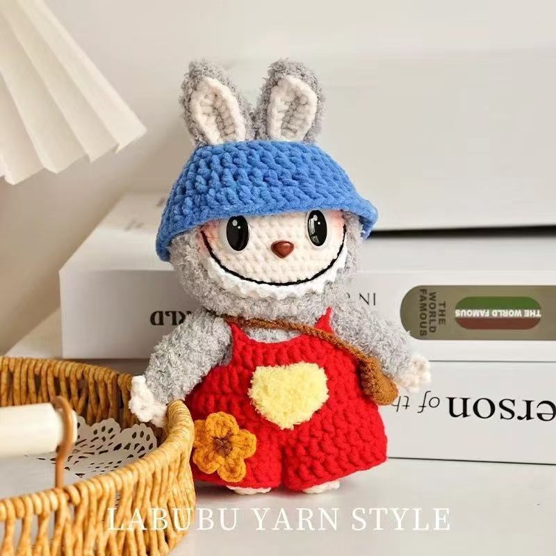 Red-clothed blue-hatted doll kit, keychain tools, video tutorial