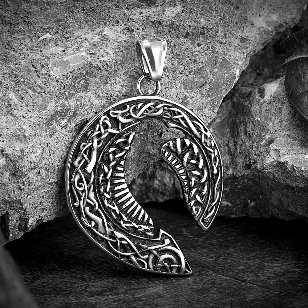 Pendentif simple couleur acier