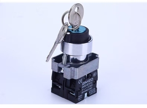XB2-BG21 220 Volt impermeabile in metallo interruttore a pulsante con pomello chiave 1 no1nc pulsante di controllo momentaneo con chiave - Product Image 2