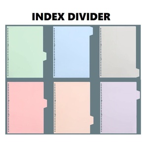 A5(20 agujeros)/B5(26 agujeros) Cuaderno de carpeta de color pastel suave recargable con divisor de índice pastel