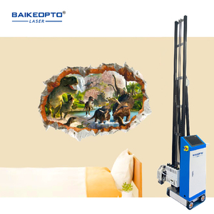 Alta Resolução Vertical 3 DX10 Cabeças De Impressão Automática Máquina De Pintura De Parede UV Impressora De Decoração De Parede