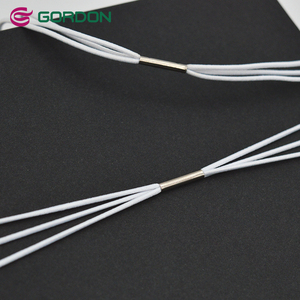 Gordon Ribbons Custom 1.5mm Round White <span class=keywords><strong>Elastic</strong></span> Band <span class=keywords><strong>Stretch</strong></span> <span class=keywords><strong>Loop</strong></span> Ribbon Com Metal Clip para Gift Box Decoração Embrulho