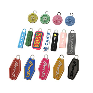 Lankelogo dây kéo đầu màu xanh Tự động khóa thư Thiết kế biểu tượng tùy chỉnh thanh trượt cao su dây kéo puller Logo 3D Silicone dây kéo puller - Product Image 3