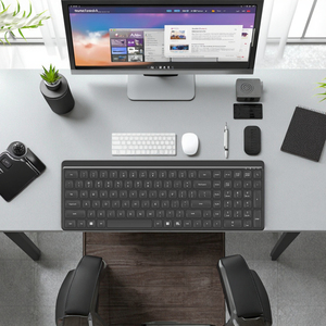 プロフェッショナル99キー超薄型ワイヤレスゲームキーボードマウスコンボ2.4G USBレシーバー人間工学設計オフィス用マウス - Product Image 3